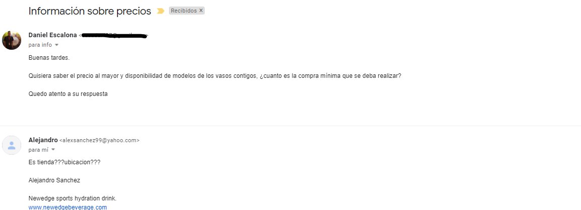 Les escribí al correo de info@contigovenezuela.com ya que es uno de los correos por donde se les puede "contactar".Apenas le envío el primer correo, me responden de otro correo electrónico, de una manera bastante "cuestionable" preguntando lo siguiente:
