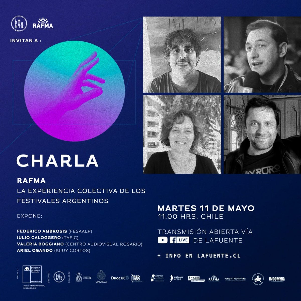 FestTapiales's tweet photo. Mañana Charla de @RedRafma en Red de Festivales de Chile https://t.co/Aik7yaIvJe