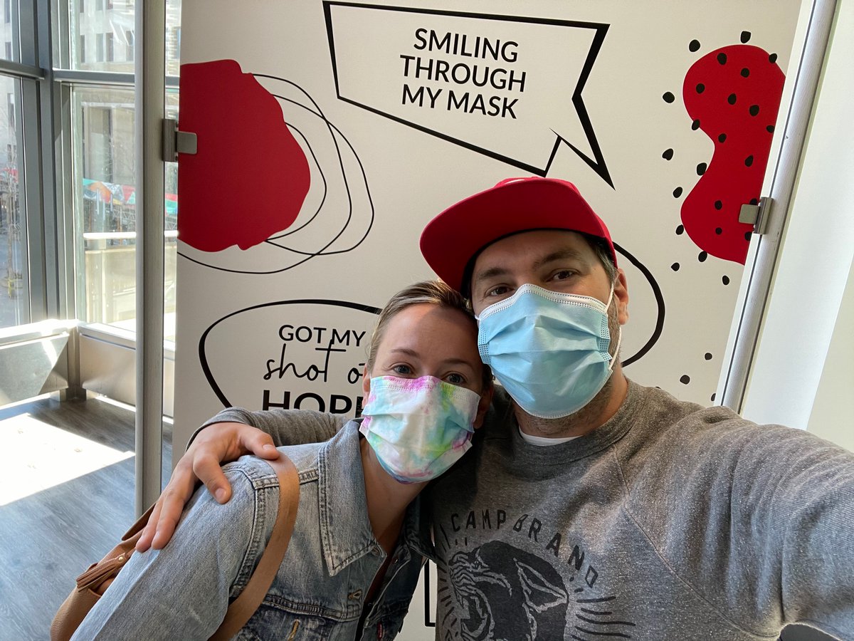 Great experience getting #vaxxed today at the Telus Convention Centre. In and out in 40 mins. #Moderna #JustDoIt