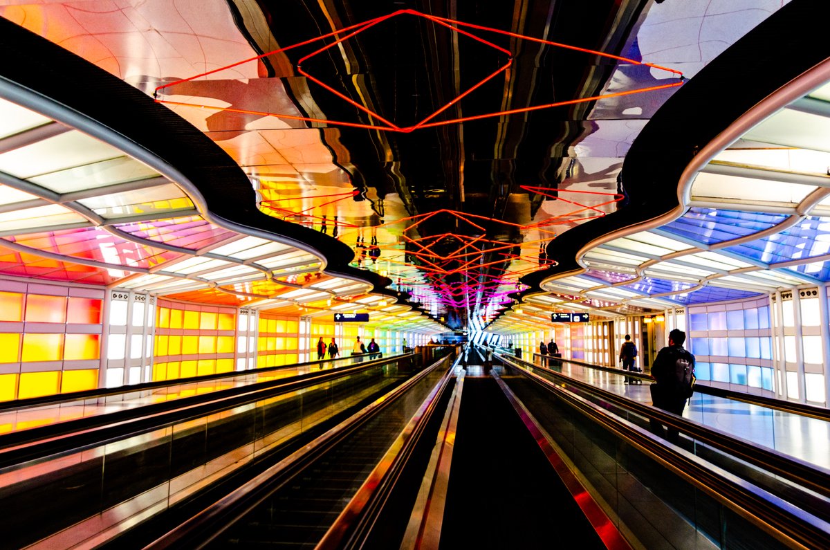 A ride on this underground moving walkway at O'Hare is worth the price of a plane ticket all by itself.