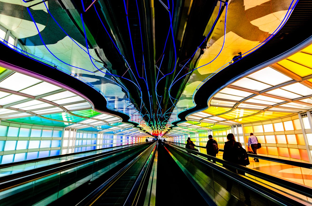 A ride on this underground moving walkway at O'Hare is worth the price of a plane ticket all by itself.