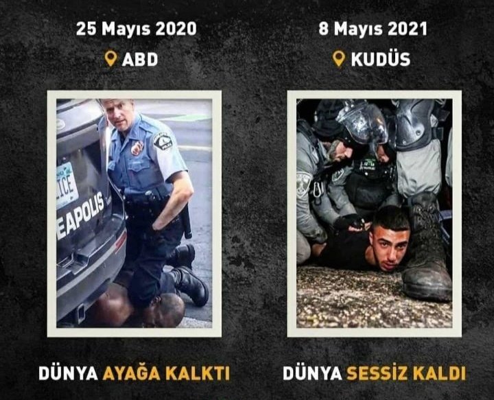 Konu Müslüman olunca Dünya her zamanki gibi acımasız, sağır ve dilsiz öyle ki Batı hayranlığından Müslümanlar bile sessiz.. Allahım sen bizlere içimizde ve dışımızda birlik olabilmeyi Filistinli kardeşlerimize fiilen yardım edebilmeyi nasip et.. #Kudusİslamındır