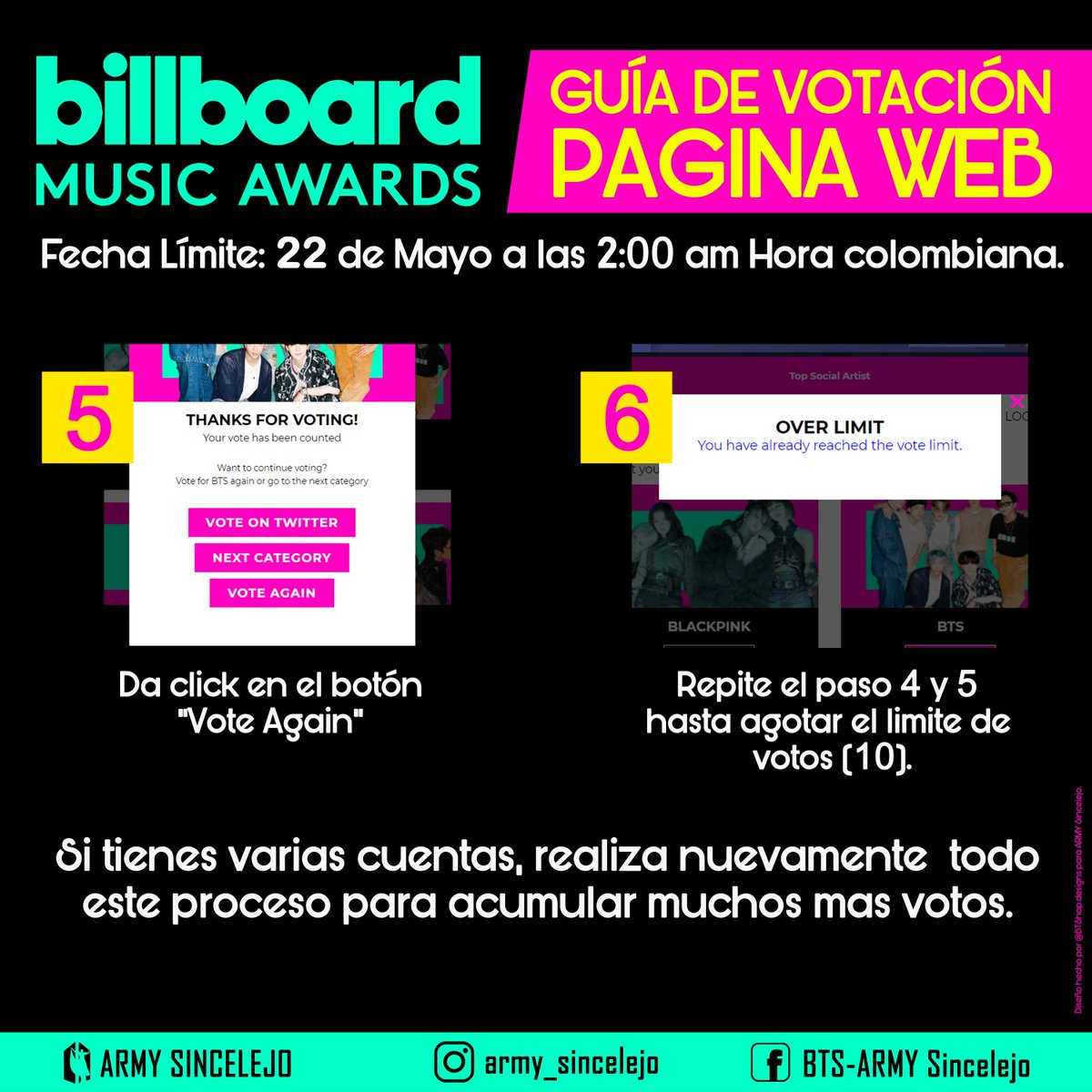 ARMY_sincelejo's tweet photo. #BBMAsTopSocial @BTS_twt https://t.co/M5Zz4WOXGY