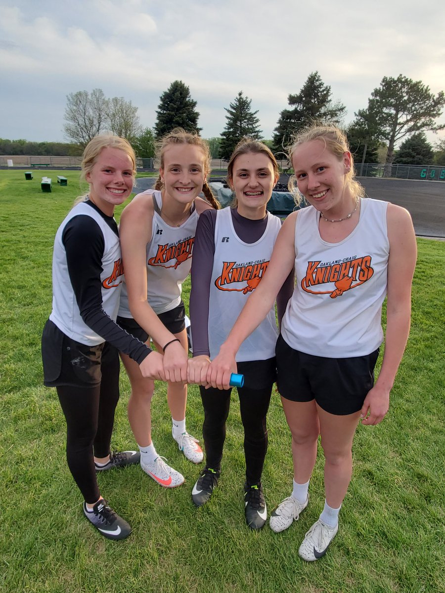 Another School Record!! This group shattered the old record by about 3 seconds in the 4 x 400. Waiting on official time but 4:28 and change. <a href="/OC_Knights/">O-C Knights</a>