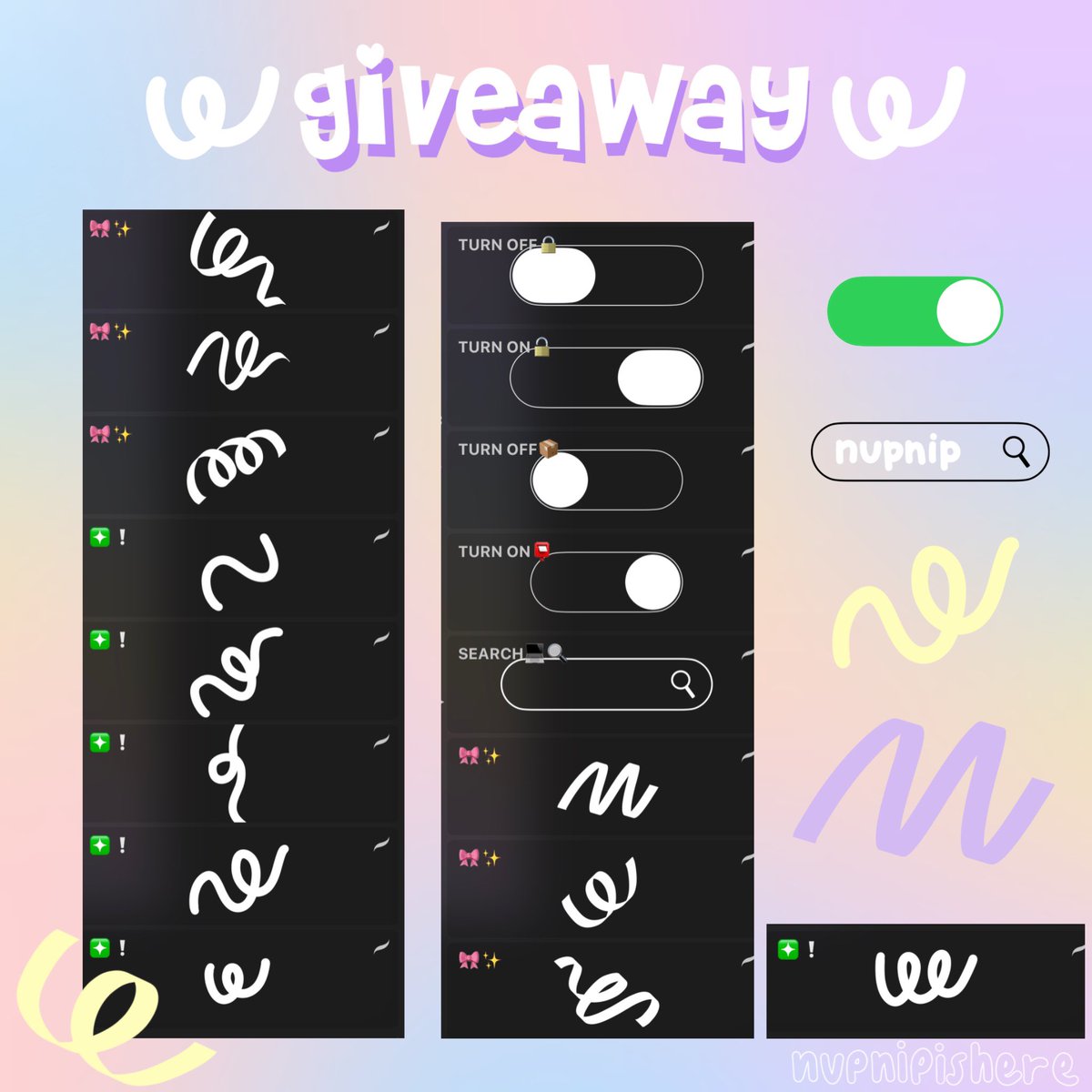 nupnipishere's tweet photo. GIVEAWAY 😣🪄

=͟͟͞♡🎀 ·˚ ༘ 🏰 . ° .brushset

https://t.co/YGNemY0sAd

ꔛ รบกวนรีก่อนนำไปใช้ค่า ꔛ

🖇 https://t.co/lLVHZOYm7l
#giveaway #brush #procreate #แจกbrush #แจกบรัช https://t.co/tBET0bAhGf