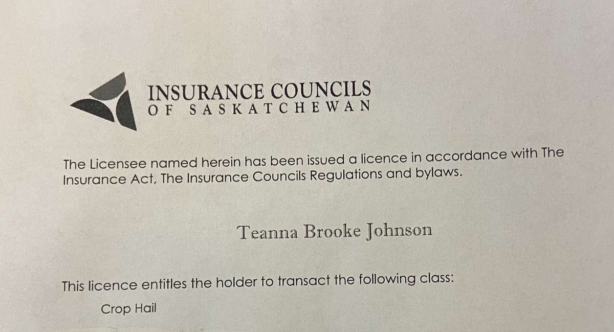 Adding hail insurance agent to the resume!  Keep me in mind this spring/summer... I can hook you up with hail insurance. ⛈ Retweets appreciated!