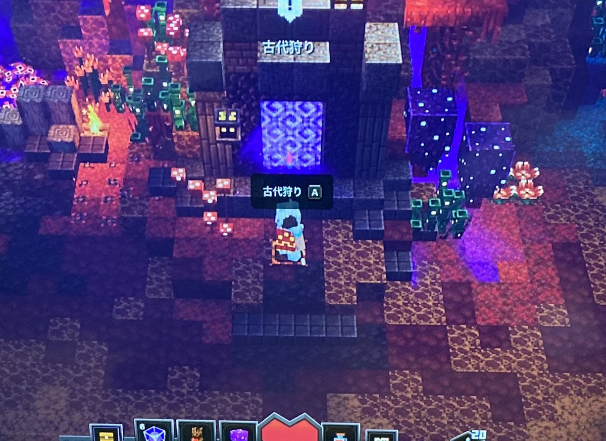 ライハチ ダンジョンズは勿論スティーブでプレイしている自分 画像後ろ姿だけど