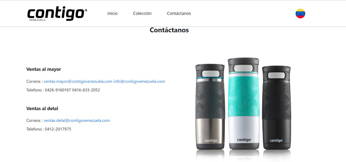 Hoy solo por curiosear me metí en la pagina web de contigo Venezuela para ver los modelos de vasos que tenían y les escribí por correo electrónico para saber el precio al mayor y al detal de los vasos, si poseían algún tipo de compra mínima