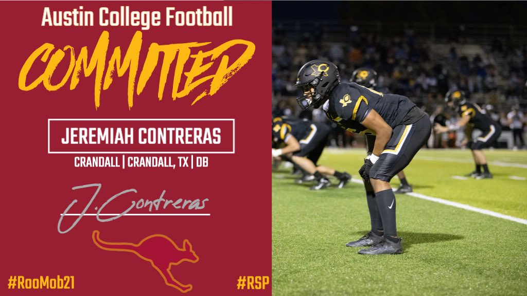 Blessed to say I have committed to Austin College🟡🔴#G2G <a href="/Coach_BenMoran/">Ben Moran</a> <a href="/Coach_DawsonRSP/">Loren Dawson</a> <a href="/RoosFootball/">Austin College ’Roos Football</a> <a href="/Coach_Hardin/">Kyle Hardin</a>