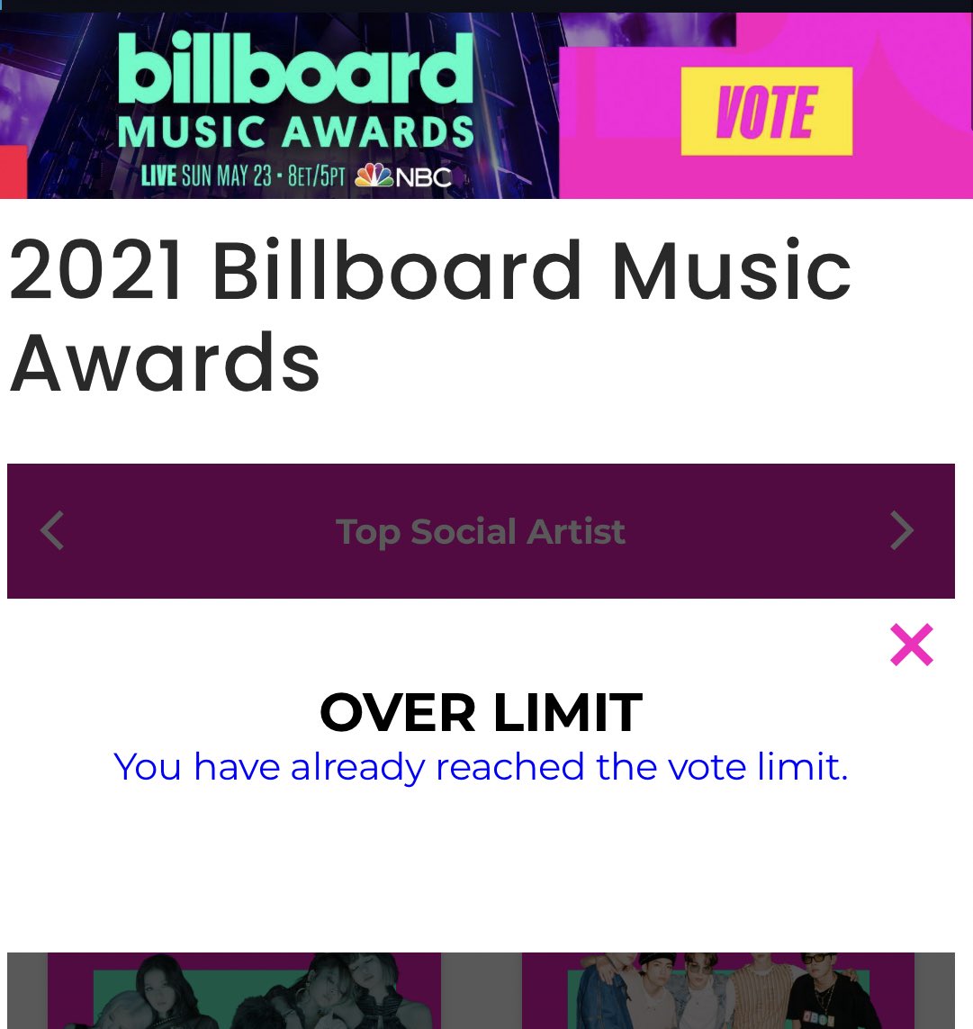 Please vote on the website too when you have time until it's over limit. @BTS_twt billboard.com/BBMAsVote