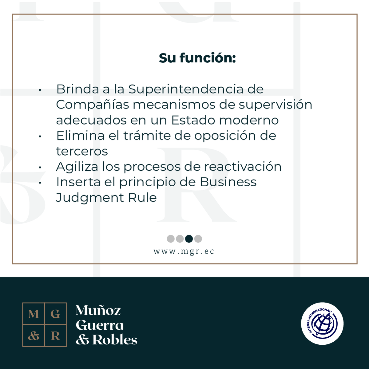 MGR_Ecuador's tweet photo. ¿Estás al tanto de la reforma a la Ley de Modernización a la Ley de Compañías? Para más información visita nuestra página https://t.co/ic1OwCLXDj
.
#mgrecuador #integrainternational #Asesoriacontable #empresas #quito #ecuador á https://t.co/2RdBLVl2lh