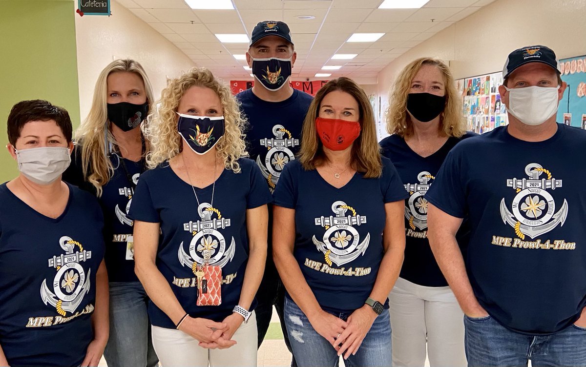 Prowl-a-thon 2021 - Teachers showing Panther Pride!! 1st grade team 
Left to right, Mrs. Johnson, Mrs. Kokinda, Mrs. Spano, Mr. Gallucci, Ms. McCallum, Ms. Miner and Mr. Goelz

#mpepto #PantherPride #thankyoudonors #Prowlathon #prowlathin2021 #1stgradeteachers #1stgradeteam