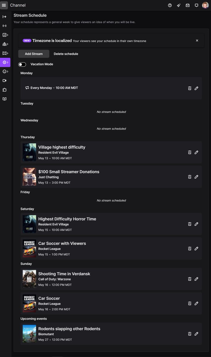pfproto's tweet photo. Thursday is our #donations Stream!
$10 to 10 #smallstreamers. If you know anyone who deserves, or could use this, tag them!
Also, here is the schedule for this week. Games may change but times should be spot on. Love you all π€
Thanks for helping grow the #PlayForce community. https://t.co/qFVZZicPcF