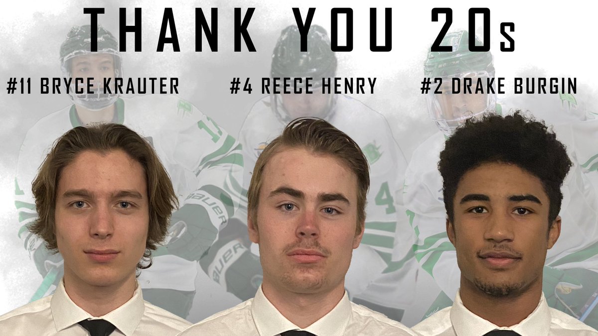 Congratulations to Bryce Krauter, Reece Henry, and Drake Burgin on completing their junior hockey careers! 

Thank you for your contributions this season and for laying the foundation of this franchise. 

All the best in your future endeavours.

#jointheherd #bchl