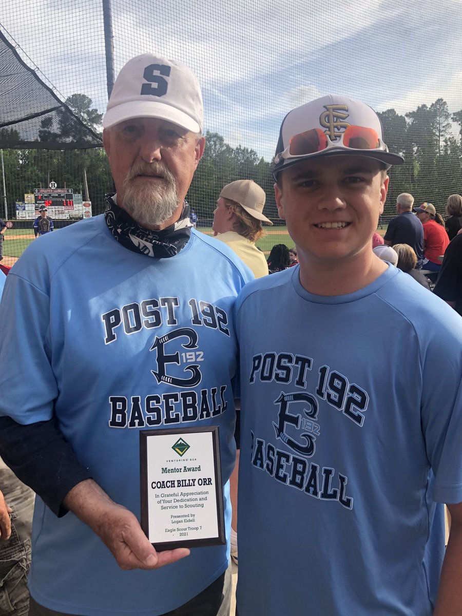 I want to thank ⁦<a href="/coachbillyorr14/">Billy Orr</a>⁩ for helping me reach the rank of Summit in ⁦<a href="/venturingbsa/">Venturing BSA</a>⁩ 

I’m looking forward to this summer with ⁦@post192stripers⁩. Thank you for your mentorship with “life stuff” that still keeps me connected with baseball.