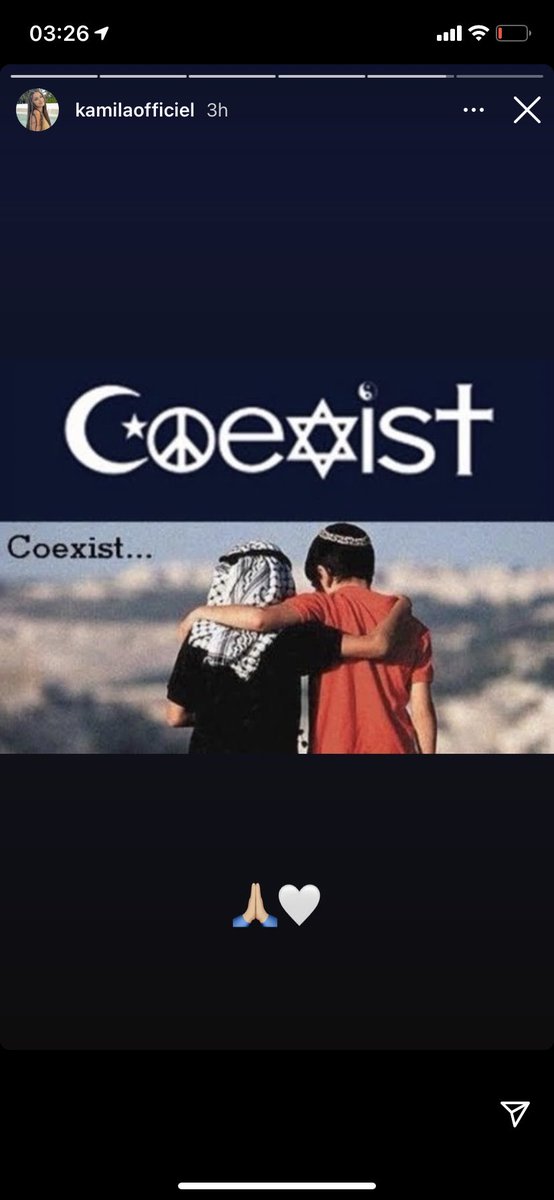 sondagehonnete's tweet photo. L’autre elle avais bien commencé avec ces partages sur la palestine ça m’avais même étonné car son maître berdah est sioniste mais il a fallu qu’elle finisse par cette photo. MDR ok d’accord jcomprend mieux #kamila #kamilanore https://t.co/ZA9JCnej3g