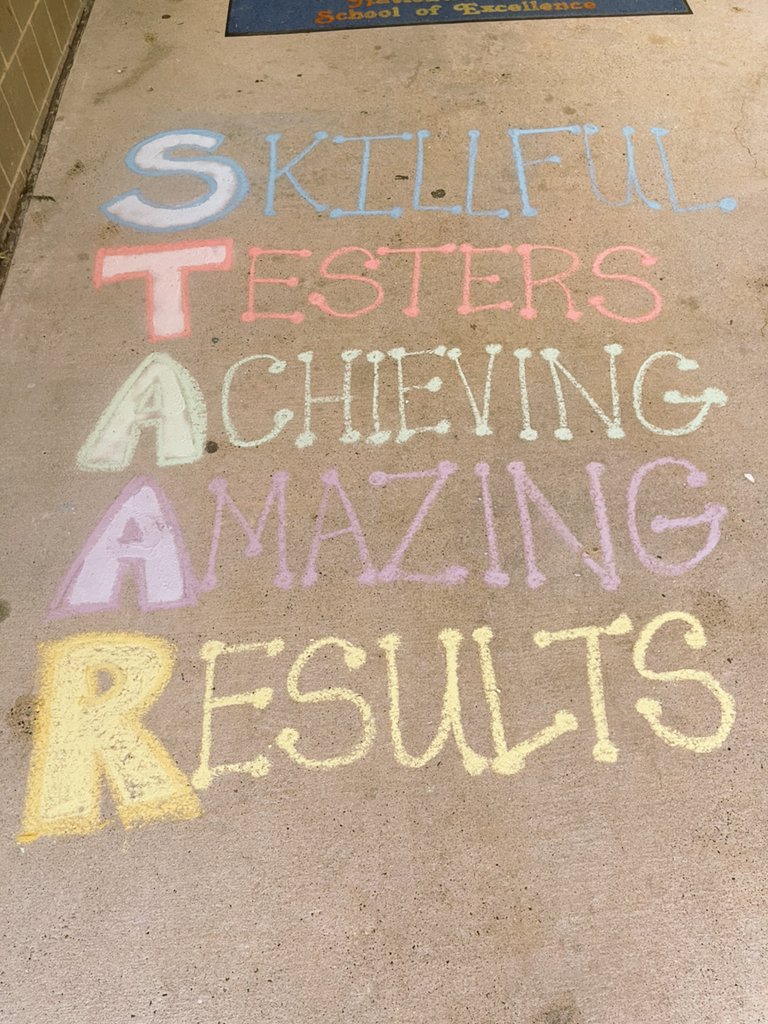 es_luther's tweet photo. LJE PTA Strikes again... with chalk motivation & artistic talent!!! YOU'VE GOT THIS MARLINS!! FINISH STRONG!! #finishstrong #CKH #CCISD @r0hernandez #LJEROCKS https://t.co/jE69d6xoW4