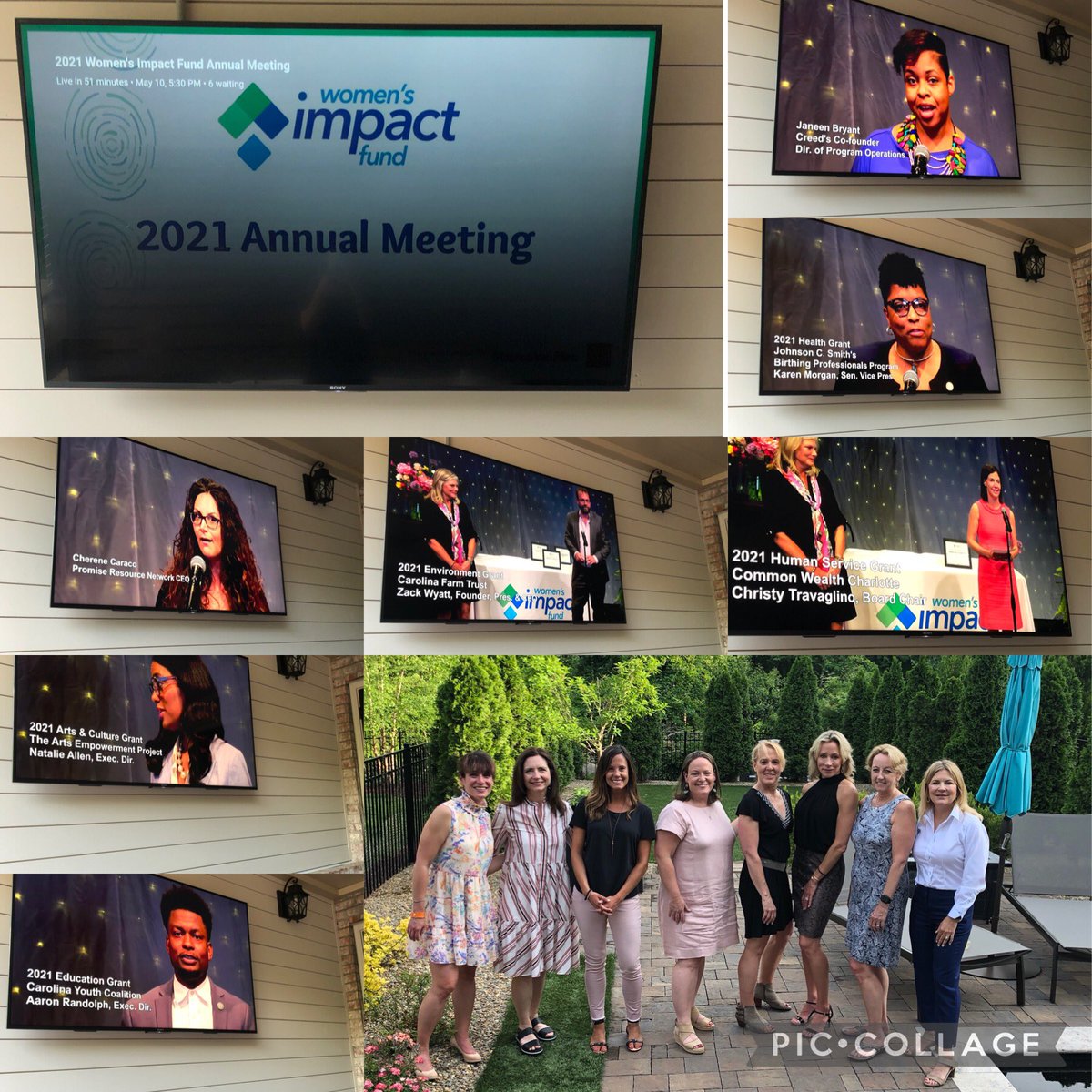 Congratulations to all the <a href="/WomensImpactFnd/">Women's Impact Fund</a> 2021 grantees! <a href="/CarolinaYouthCo/">Carolina Youth Coalition</a> <a href="/CWCLT/">Common Wealth Charlotte</a> <a href="/ArtsEmpowerment/">Arts Empowerment</a> <a href="/NCSCFarmTrust/">CarolinaFarmTrust</a> <a href="/JCSUniversity/">Johnson C. Smith U.</a> <a href="/CREED_NC/">Center for Racial Equity in Education (CREED)</a> @prn_clt.  Honored to cohost an in-home social tonight before our virtual annual meeting - have SO missed being with these amazing women!