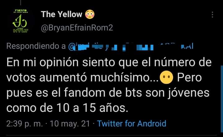 mine_vk7's tweet photo. ¡Amo no envejecer!
Igual la edad no debería importar, army es muy variado. 
Por otro lado ese argumento lo vengo escuchando desde el año 2016 pero bue... 🥵 

I’m voting for @BTS_twt for #BBMAsTopSocial https://t.co/uR7dPNwItY