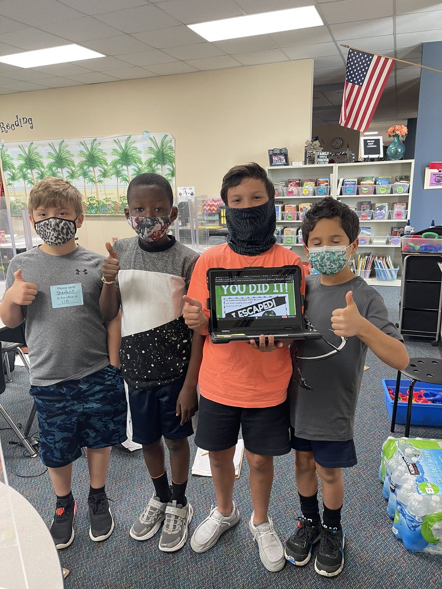 swenkenichols's tweet photo. We escaped together!! These kiddos worked hard preparing for the STAAR test! I’m so proud of them! @SwenkeCFISD @CFISD_ELAR2_5 #3rdistheword https://t.co/yjiVEWsddF