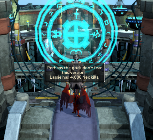 LassieRS's tweet photo. 4.000 kills at the small money bird, been many fun hours solo/duo, many memes. #Runescape #PvM #Nex https://t.co/wy6iSjfc4a