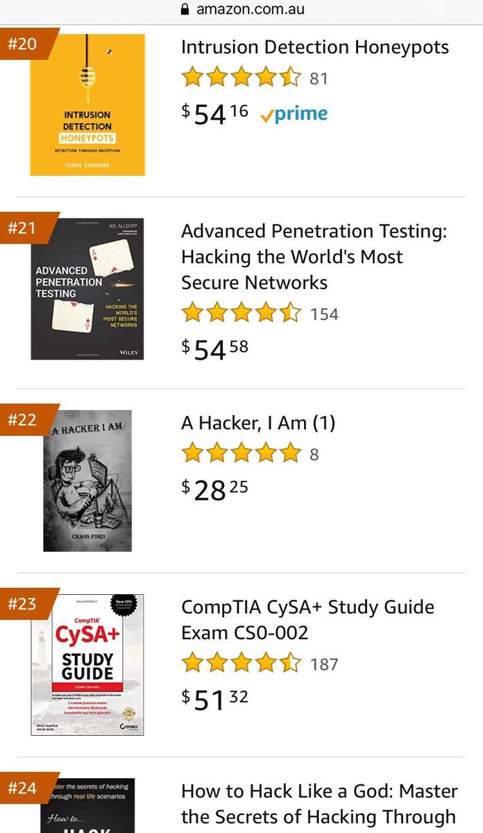 CraigFord_Cyber's tweet photo. My books are smashing it this month being in top 💯 in quite a few different categories 😎🎉 Especially my A Hacker, I Am Book appearing in at least 5 different categories. Have you checked out my books yet? 
 #amazon  #books  #ahackeriam  #foresight  #ahackeriamvol2  #cyber https://t.co/0QR1wyZDQA