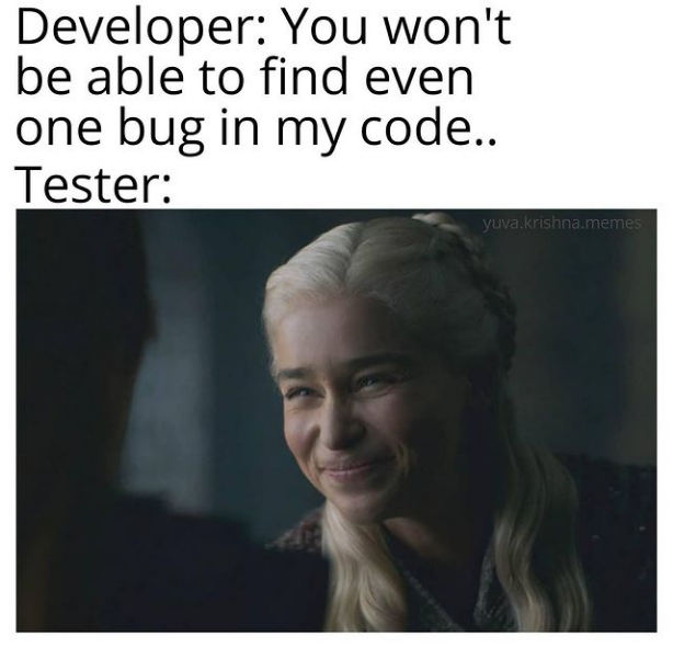 code_memez's tweet photo. Damn Testers.....!
#programming #programmers #programmingmemes #programmershumor #programmersmeme #developer #developersmemes #code #coding #codememesftw #codingmemes #codingmemes #memes #memedaily https://t.co/hbHtv6N8NF