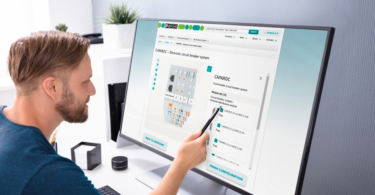 PhoenixContactE's tweet photo. Configuración sencilla ¿Ya conoce #CAPAROC? Simplemente configure y etiquete online el nuevo sistema de interruptores electrónicos, visualícelo directamente como un modelo 3D y vuelva a pedir la solución configurada en cualquier momento. Pruébelo ahora 👉 https://t.co/IH33Uxcdah https://t.co/8OqsBtNTXd