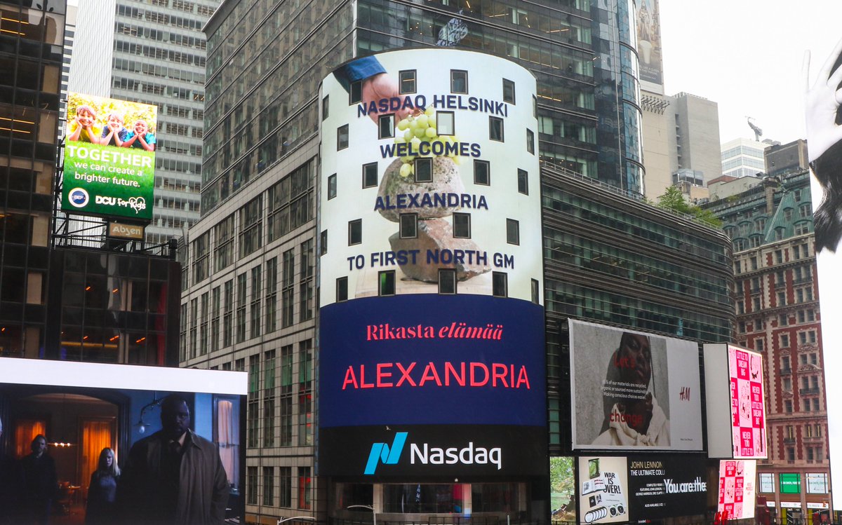 Nasdaq Helsinki toivottaa Alexandria Pankiiriliike Oyj:n tervetulleeksi Nasdaq First North -kasvumarkkinalle!