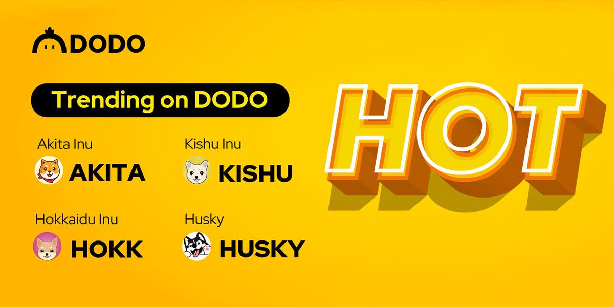 BreederDodo's tweet photo. 🦮CommanDODO's are definitely out &amp; about today; walking their dogs &amp; trading the following tokens!

@AKITA_network - $AKITA
@InuKishu - $KISHU
@hokkaiduinu - $HOKK
@HuskyTokenTeam - $HUSKY

🐥Trade these and more: https://t.co/eEaB6W8WZ3

🐶Woof Woof! It's a dogs life!

🐥🚀🐶 https://t.co/4lzovrgzcF