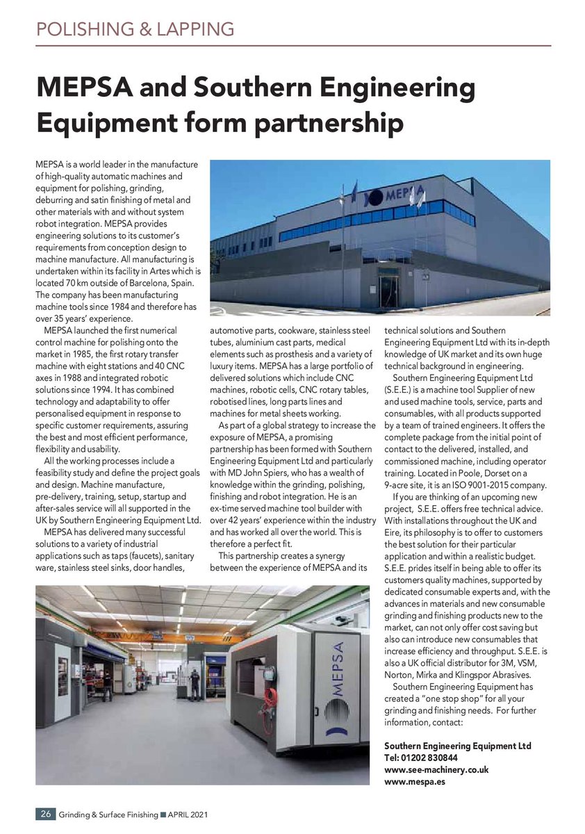 Southern Engineering Equipment has now partnered with Mepsa and offers complete range of machines.
Visit see-machinery.co.uk for more detail or contact member of our team at 01202 830844.

#seemachinery #machineautomation #mepsamachines