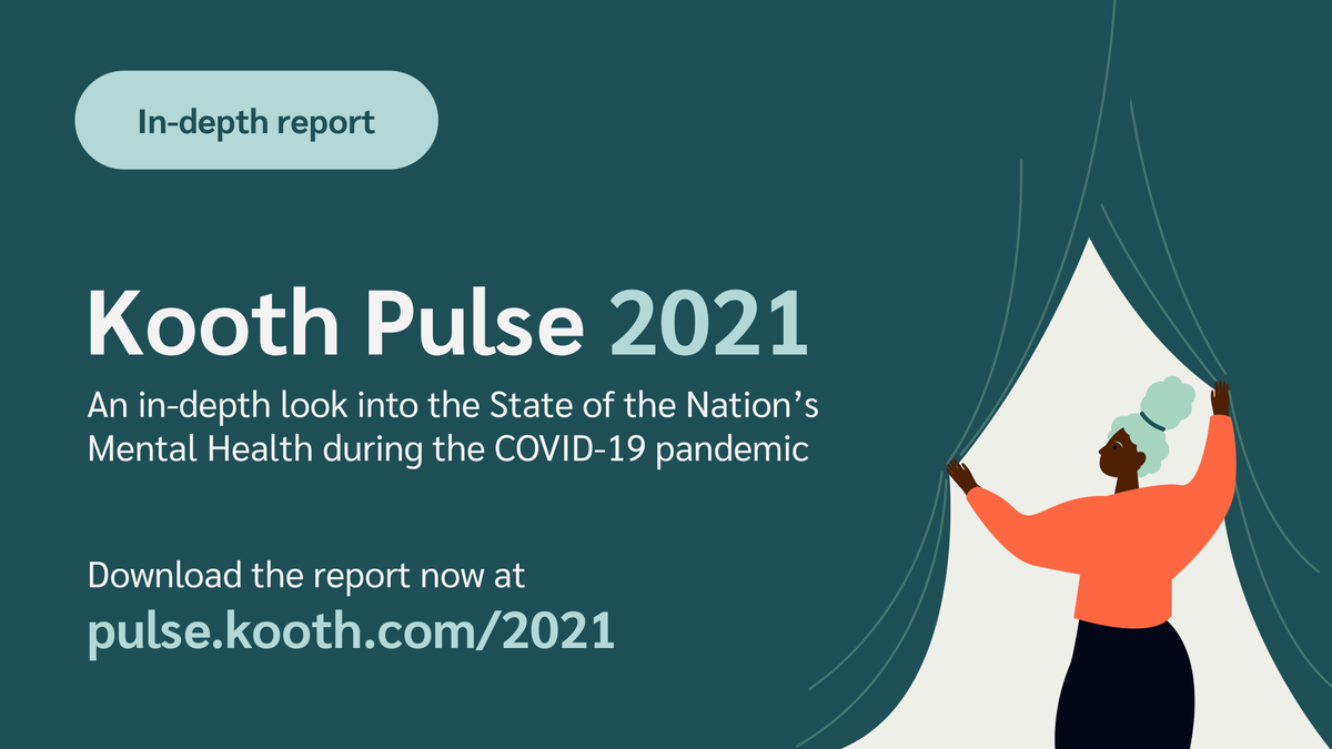 We're delighted to announce the release of our the Kooth Pulse Report 2021!

The report takes an in-depth look at the impact of the pandemic on the nations mental health. 

You can find out more or download the full report at

pulse.kooth.com/2021