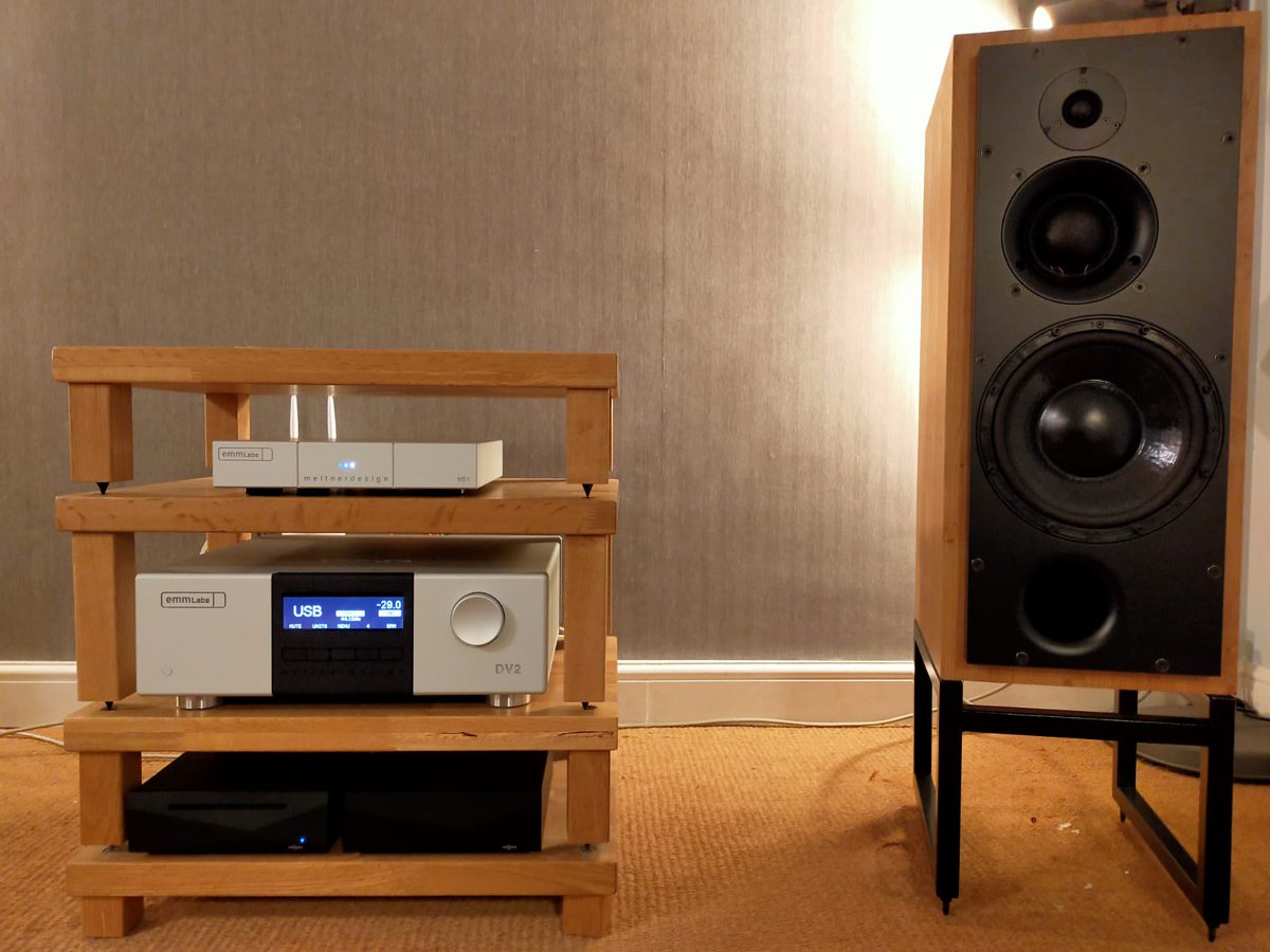 HomeMediaLtd's tweet photo. In the process of preparing for a demonstration – this set up consists of an @emmlabs DV2 Pre-Amplifier and DAC, ATC SCM-50ASL loudspeakers and @Innuos Statement Music Server. A dream team!
#homedemo #speakerdemonstration #soundsystem #musicsystem #audio #AV https://t.co/ux8lpAoxrJ