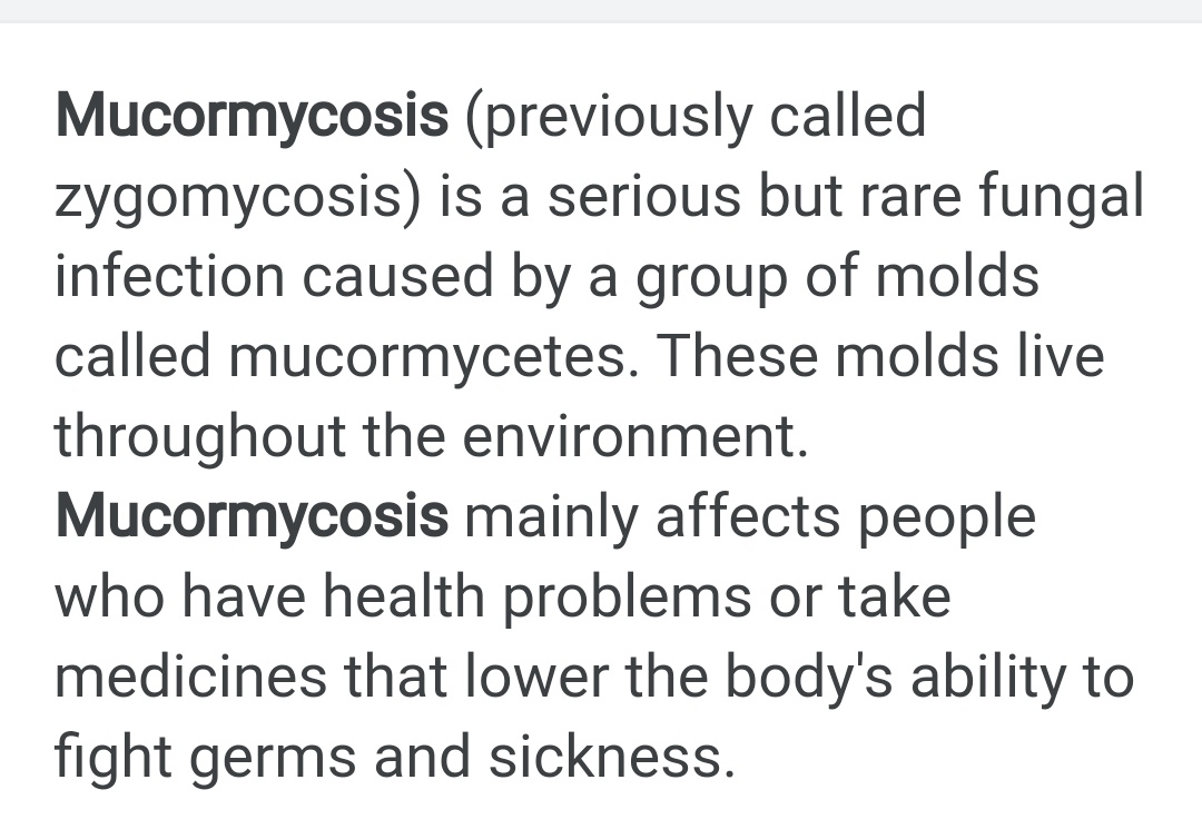 Went report came and Dr told me that there is Mucus.. I asked him in detail he told me that I am suffering from  #mucormycosis... Rare infection.. This was side effect of medicines and because after recovery my immunity was very weak it attacked... This is very painful