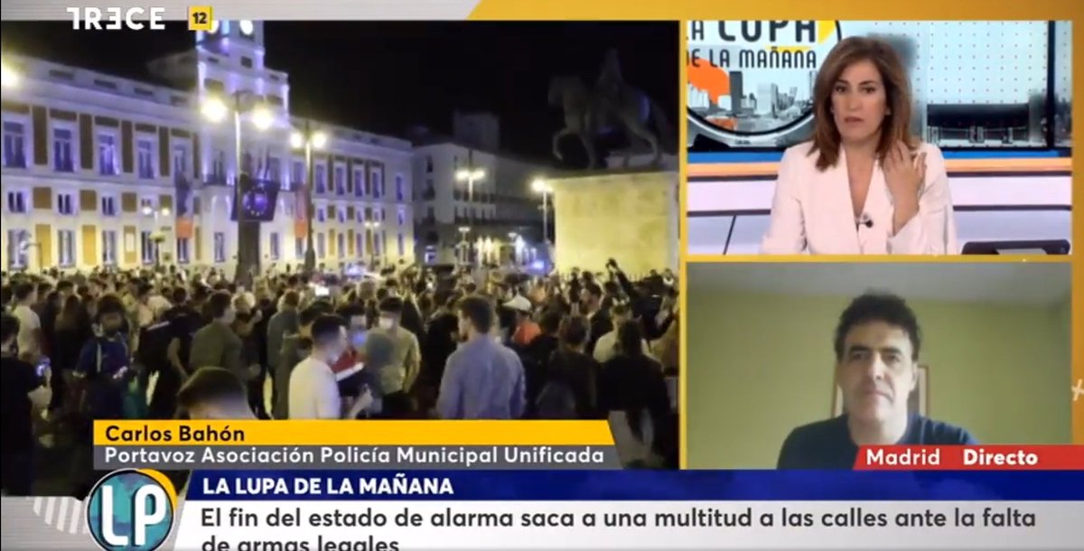 ApmuPM's tweet photo. Portavoz de #APMU en el programa @LaLupaTRECE analizando el dispositivo policial, el botellón y las multitudinarias reuniones tras el fin de #EstadoDeAlarma
👇
https://t.co/zHTGfcbbzM https://t.co/yxZYCoy4N9
