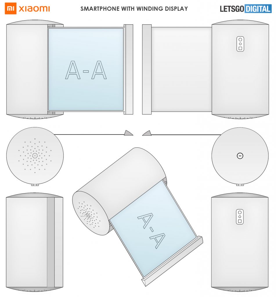 TechKard's tweet photo. So here are the platent of Xiaomi Rollable smartphone with Smart Speaker design.
🔹A cylindrical shaped smartphone with rollable display.
🔹The multimedia device seems to have cameras too.
Via @letsgodigitalNL
https://t.co/JCacWT4px6
#Xiaomi #XiaomiRollable #RollableSmartphone https://t.co/PiMcKLth4K