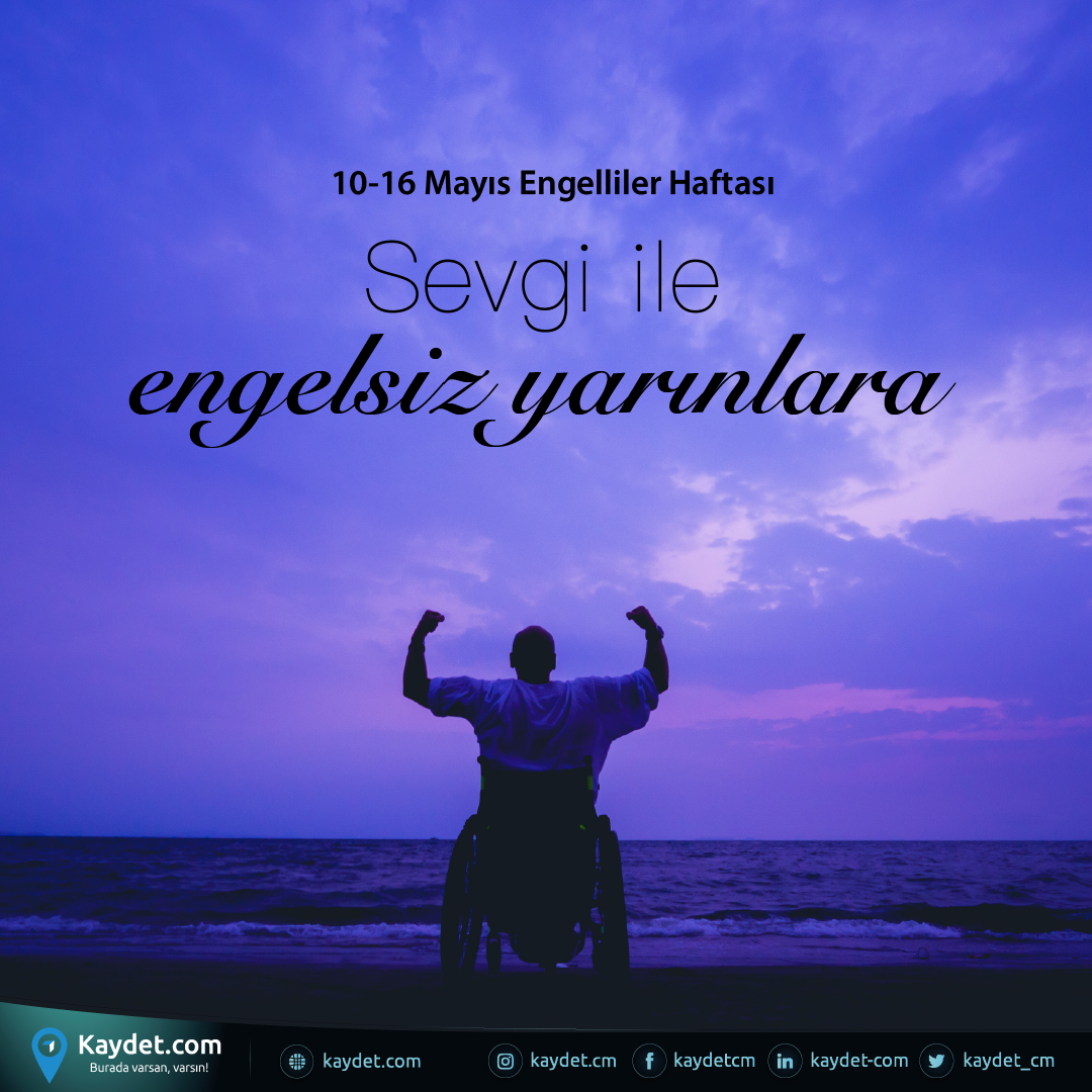 kaydet_cm's tweet photo. "Sevgi ile engelsiz yarınlara"
10-16 Mayıs Engelliler Haftası kutlu olsun.

#Kaydetcom #EngellilerHaftası https://t.co/e001lgwBrU