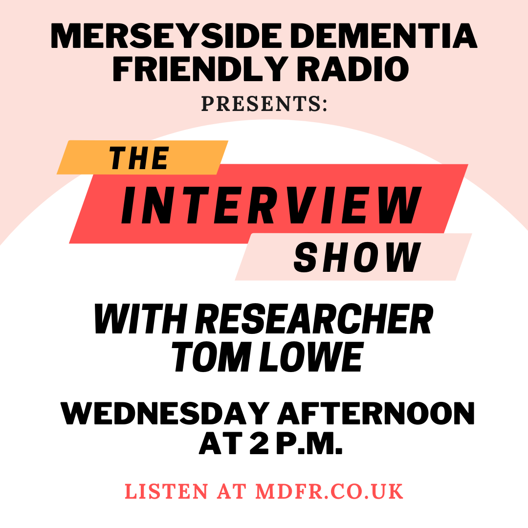 dementia_radio's tweet photo. At 2pm on Wednesday afternoon we’ll be chatting to Tom Lowe, a PhD researcher, looking at the ways in which the Covid-19 pandemic has affected the mobility of carers as part of the @MeaningfulMob project. @ThomasLowe95
To listen, go to our website. https://t.co/c9MSQui6dp https://t.co/SITCir5qMA