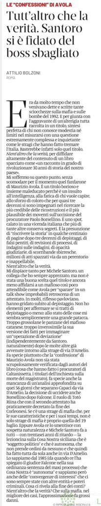 Santoro, il killer Maurizio Avola, le stragi. Un <a href="/atbolz/">Attilio Bolzoni</a> definitivo su <a href="/DomaniGiornale/">Domani</a>