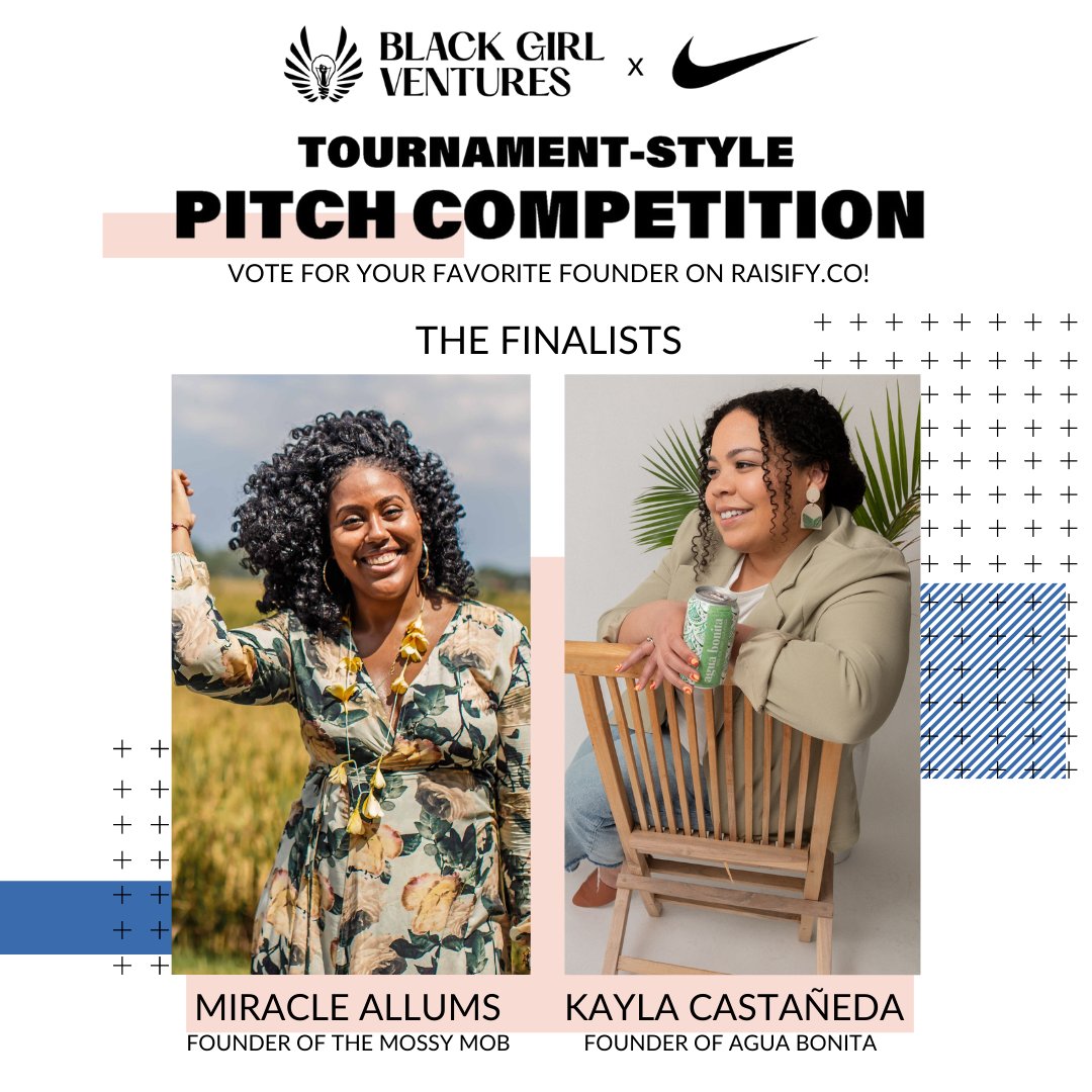 bgvfoundation's tweet photo. Today's the last day to vote for your favorite founder from the BGV x Nike Pitch Competition. Head over to https://t.co/MkfPaEGLUQ today to cast your vote! π³
#EliteBusinessAthlete #FromHomeCourtToHomeOffice #WePlayReal #BlackGirlVentures #Nike https://t.co/e9yWdfyziQ