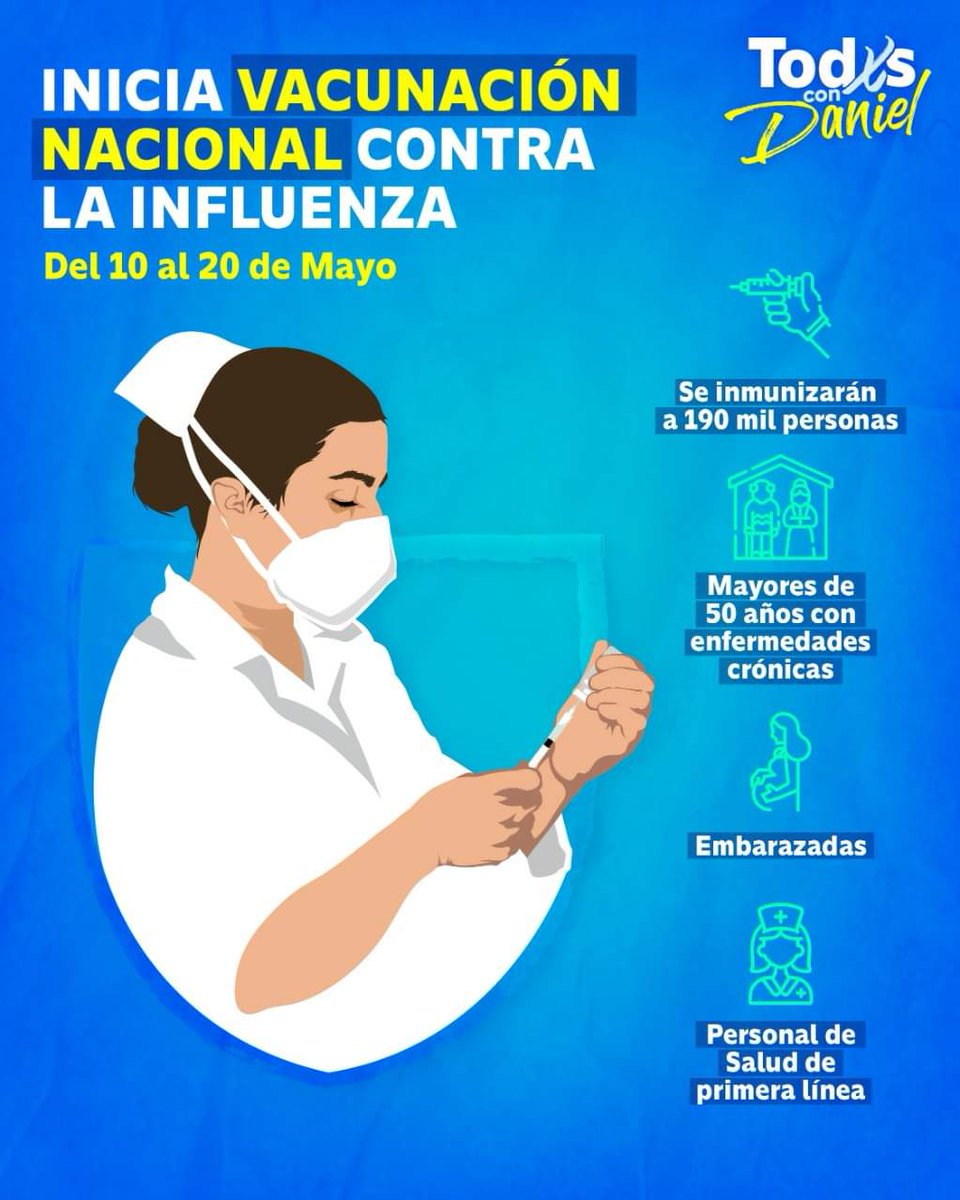 huella_sandinis's tweet photo. Nuestro buen Gobierno Sandinista garantiza a las Familias Nicaragüenses garsntiza inmunización contra la Influenza, iniciando la Jornada Nacional de Vacunación contra esta enfermedad
#VacunandonosPuebloQueVence
#MayoDignidadNacionalVencemos 
@DiablaSandi @Isabelgonz84 @Josvilla17 https://t.co/3hI2K8sOkr