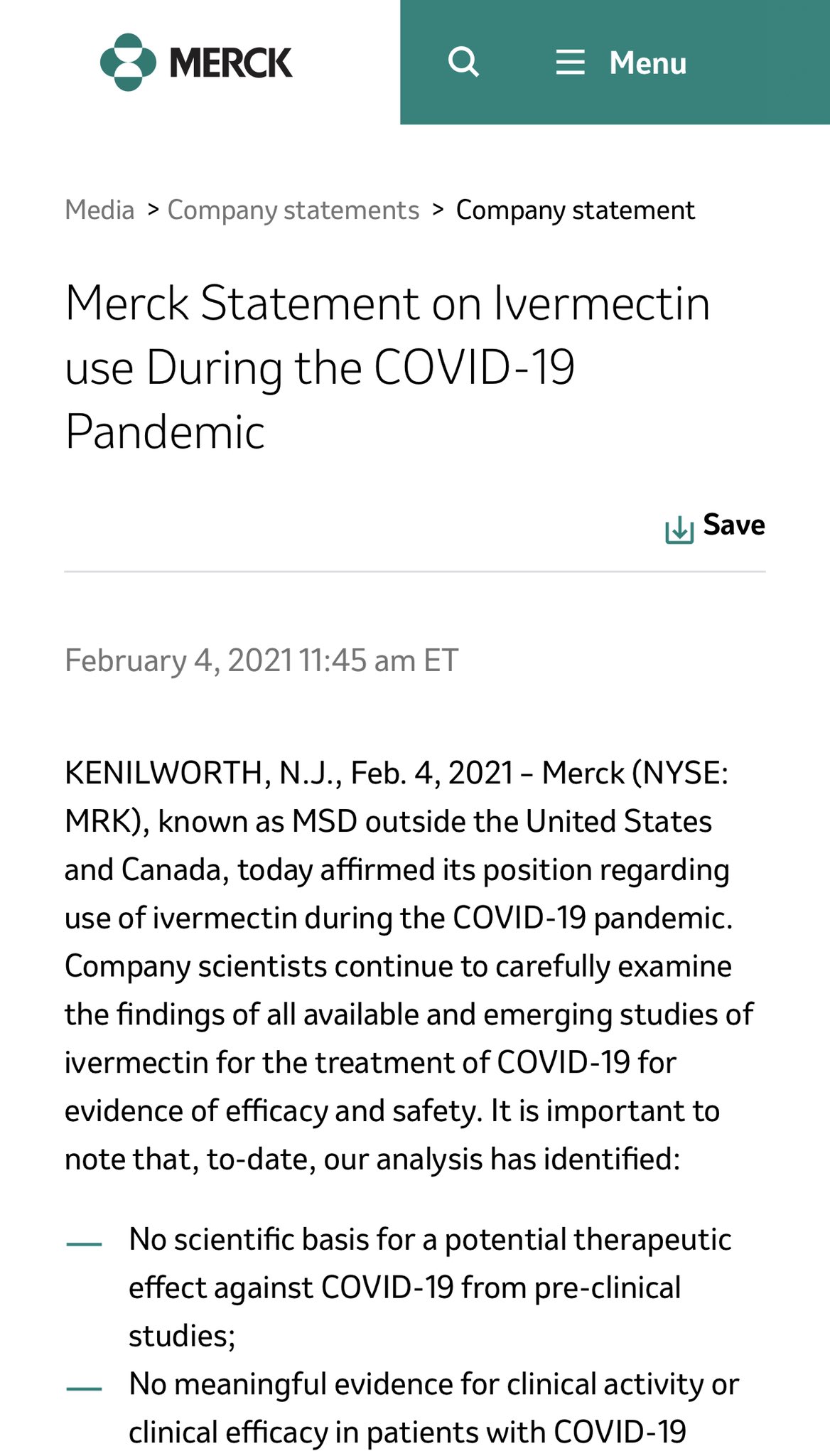 merck case study analysis