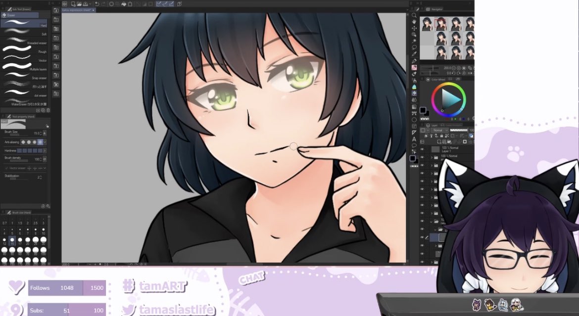 WGWDev's tweet photo. @SoySauceDoodles / @TamasLastLife is streaming working on the rest of the girls’ expressions tonight!

https://t.co/Tu32vKtssX https://t.co/AF9nG6NxRW
