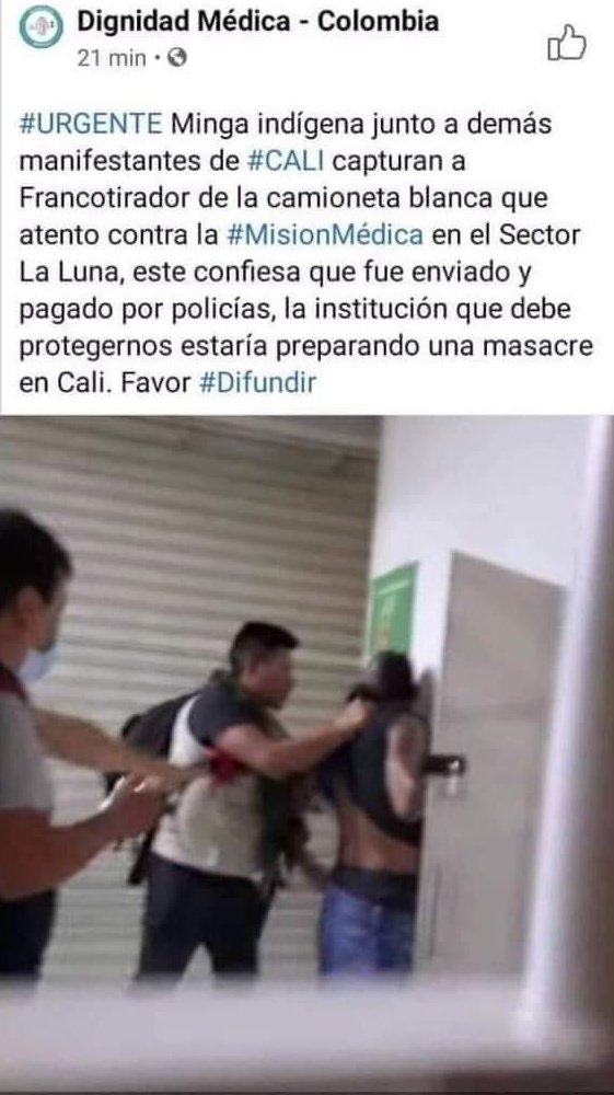Colombia_SOS21's tweet photo. #NosEstanMasacrando #HumanRightsDefenders #humanrightswhithoutfrontiers #PoliciaCriminal #EstadoAsesino #CaliResiste #MingaIndigena #SOSColombiaDDHH #SOSColombiaEnDictadura #UribeAsesino #DuqueMandoAMatarnos #DuqueRenuncieYa #DuqueCobarde https://t.co/oJP63STCIZ