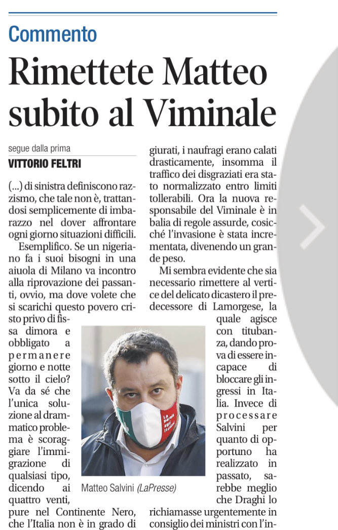 Sono d’accordo ⁦@vfeltri⁩ ⁦@Libero_official⁩