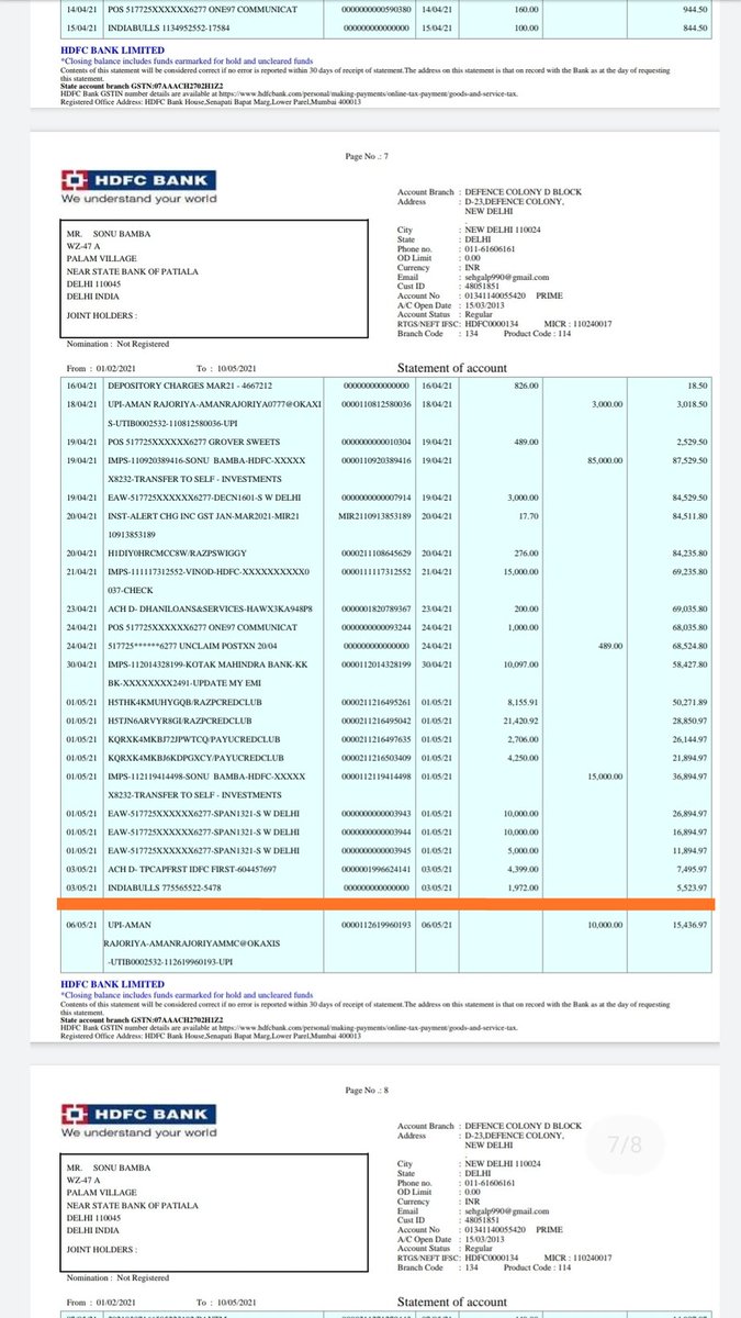 SonuBamba's tweet photo. @dhanicares  I am Sonu Bamba have a dhani loan account number IPERDEL02177887. I have paid all the dues on 10/02/2021. All the dues are paid by me which is clear from my HDFC bank statement  Even after paying the money you guys are deducted EMIs for last 2 months, https://t.co/HZr5DqyLp2