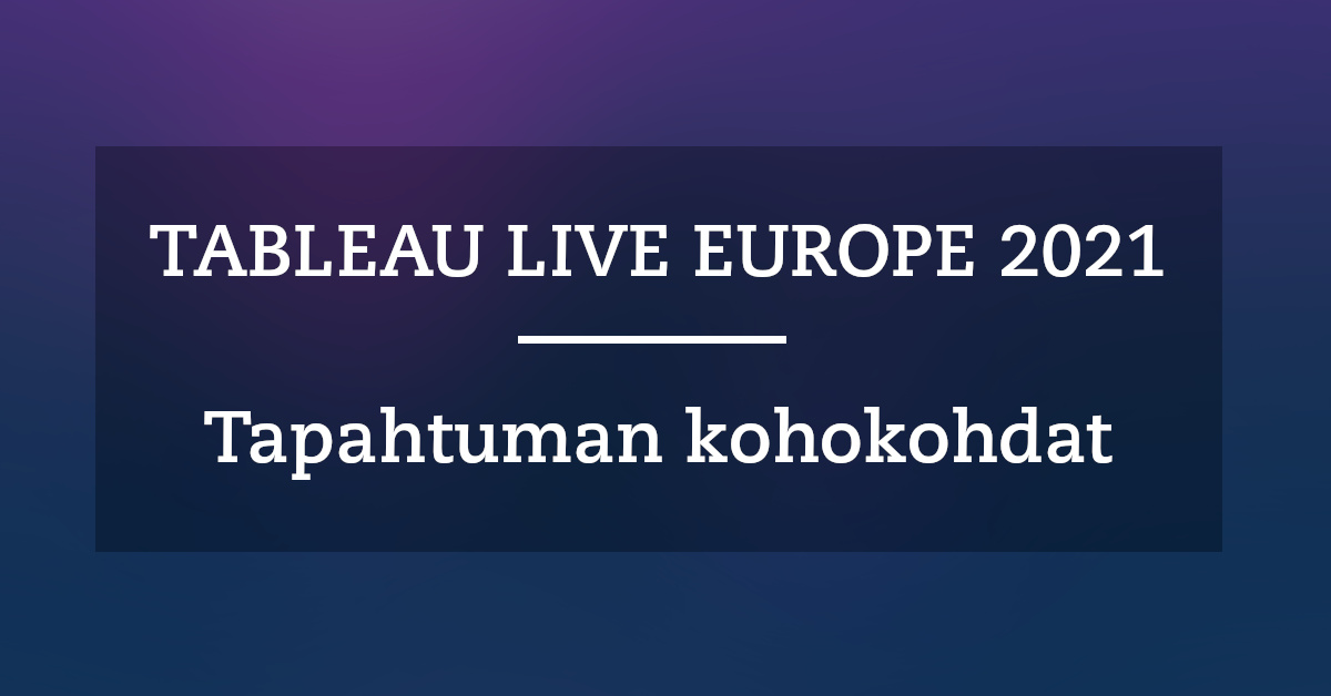 #TableauLive21 Europe -virtuaalitapahtuma järjestettiin viime viikolla! Tableau-asiantuntijamme olivat tietenkin linjoilla seuraamassa tapahtumaa, ja koostivat sinulle yhteenvedon tapahtuman kohokohdista, ole hyvä! Lue kohokohdat blogistamme 👉 hubs.ly/H0MZ39P0

#Tableau