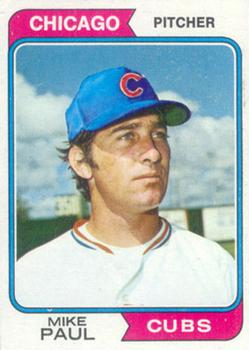 PaintedCap's tweet photo. Mike Paul 
1974 #Topps #399
Artist’s Motivation: Traded by #TexasBaseballTeam to @Cubs for PTBNL (Larry Gura), 8-31-73.
#ToppsArt Techniques: Logo rotation: clockwise, Creative sunlight play, Creative shadow play, Jersey neglect.
#AlijadoresdeTampico  #DiablosRojosdeMexico https://t.co/uZoo72Yv3S