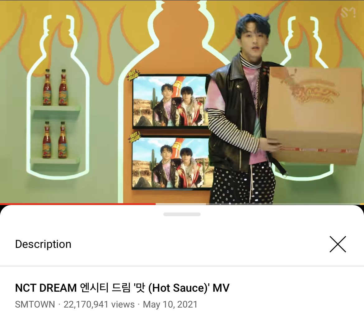 SM_NCT_BACKUP's tweet photo. [!!!] The 'Hot Sauce' music video has surpassed 22M views! We are unlocking a new goal! 🎉

🔓 20M Views
🔓 22M Views
🔒 25M Views, 1.5M Likes

We still have less than 4 hours left until the 24-hour mark so let us keep streaming!

#NCTDREAM #맛_HotSauce
#NCTDREAM_맛_HotSauce https://t.co/STOqpJ2f2j