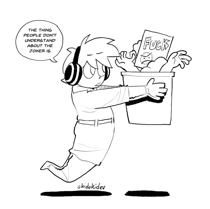local questionable janitor keeps himself occupied at work by talking to no one @clown_depot 